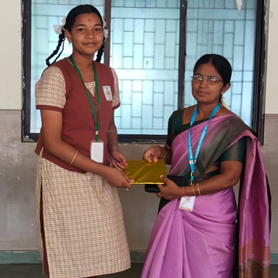 Students planting saplings